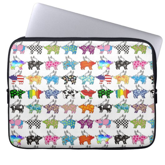 Fliegenschweinhülse Laptopschutzhülle (Vorderseite)