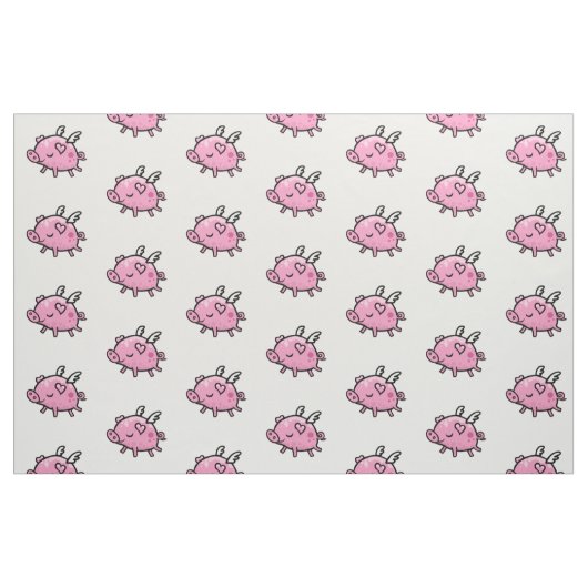 Fliegenschweinmuster Stoff (Fat Quarter (45,7 x 55,9 cm))