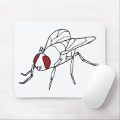 Fliegentierinsekten-Illustrationsgraphik Mousepad (Mit Mouse)
