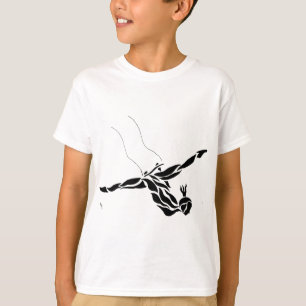 Fliegentrapeze-Spalten T-Shirt