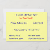 Fliegenwagen Einladung (Rückseite)