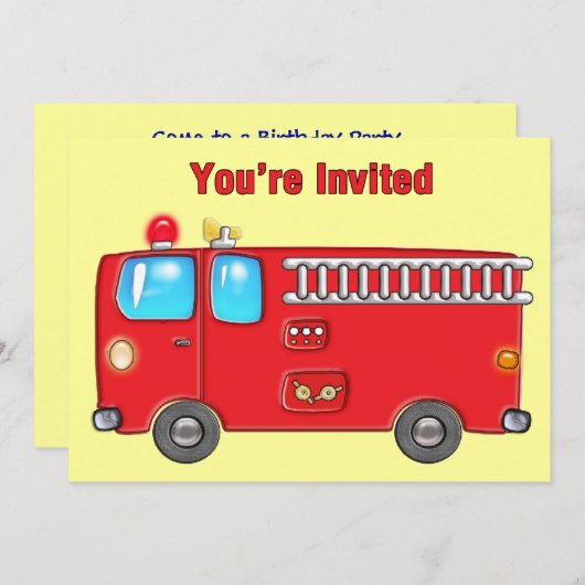 Fliegenwagen Einladung (Vorne/Hinten)