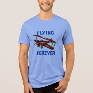 Flieger Basic T-Shirt für Herren Tri-Blend Shirt