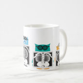 Flieger-Eulen-Röntgenstrahl Kaffeetasse (VorderseiteRechts)