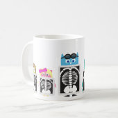 Flieger-Eulen-Röntgenstrahl Kaffeetasse (Vorderseite Links)
