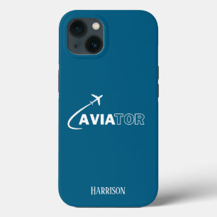 Flieger & Flugzeug,Minimalistisch,Monogramm Anfang Case-Mate iPhone Hülle