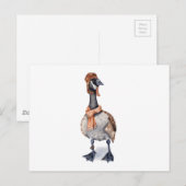 Flieger Gans Postkarte (Vorne/Hinten)