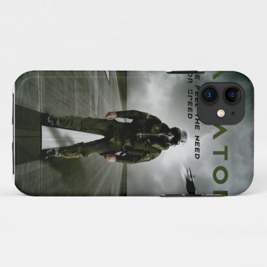 Flieger-Jagdflieger Case-Mate iPhone Hülle (Rückseite (Horizontal))