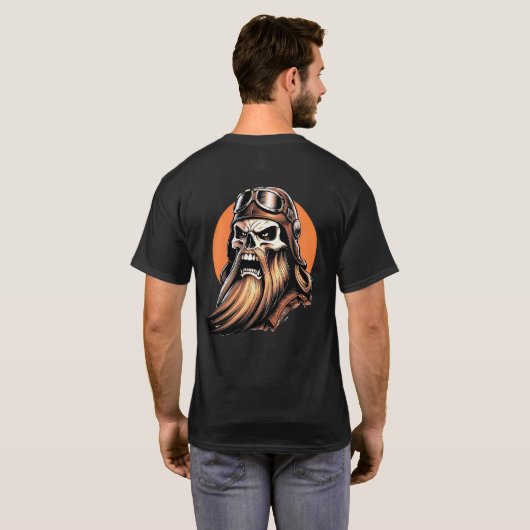 Flieger-Schädel T-Shirt (Schwarz voll)