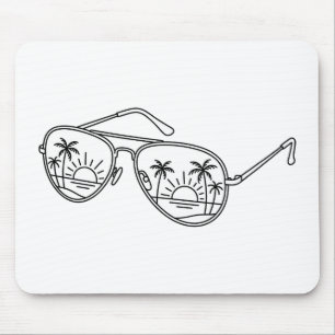 Flieger-Sonnenbrille Sonnenuntergangs-Reflexion-Ma Mousepad