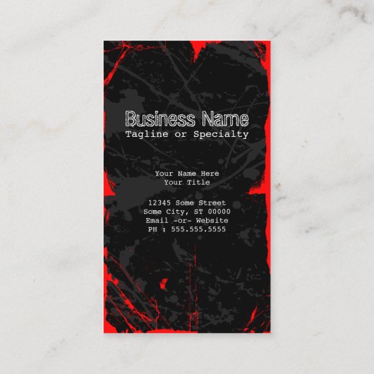 Flieger Visitenkarte (Rückseite)