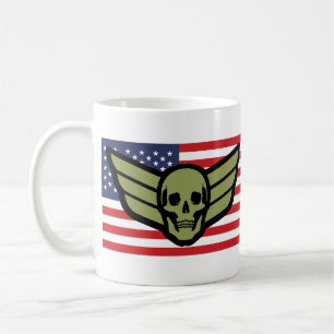 Fliegerabzeichen Amerikanische Flagge Kaffeetasse