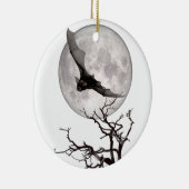 Fliegerboot, Vollmond, traditionelles Gothic, Vamp Keramik Ornament (Rechts)