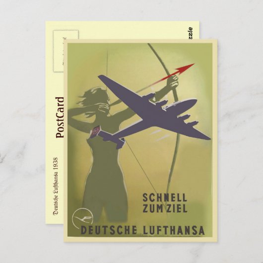 Fliegerei 1939 postkarte (Vorne/Hinten)