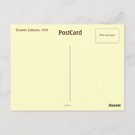 Fliegerei 1939 postkarte (Rückseite)