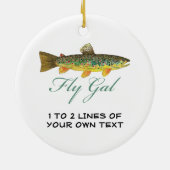 Fliegerfrauen Keramik Ornament (Hinten)