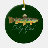 Fliegerfrauen Keramik Ornament (Vorne)