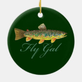 Fliegerfrauen Keramik Ornament (Hinten)