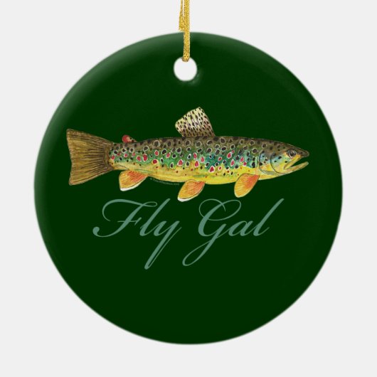 Fliegerfrauen Keramik Ornament (Hinten)