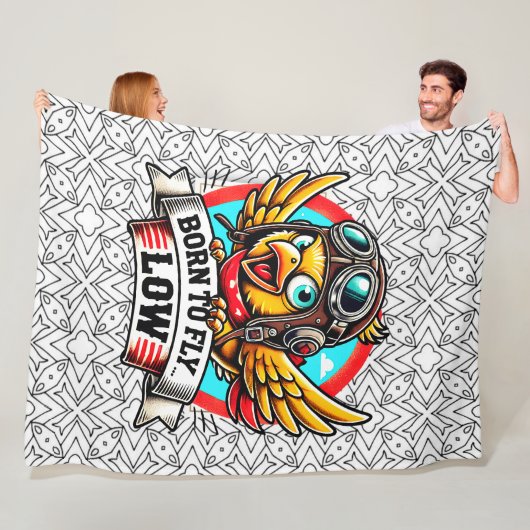 Fliegerhuhn Fleecedecke (Beispiel)