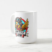 Fliegerhuhn Kaffeetasse (Vorderseite Links)