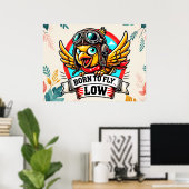 Fliegerhuhn Poster (Heimbüro)