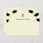 Fliegerkappen Abschluss Vielen Dank Karten (Vorne/Hinten)