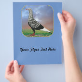 Fliegertaube und Wolken Flyer (Hand)