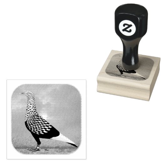 Fliegertaube und Wolken Gummistempel (Stempel)