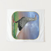 Fliegertaube und Wolken Wandteppich (Vorderseite (Horizontal))