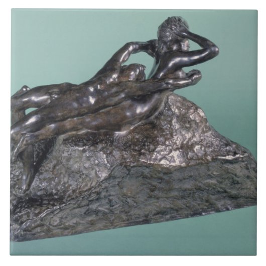 Fliehende Liebe, 1883-84 (Bronze) Fliese (Vorderseite)