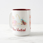 Flies Untied Zweifarbige Tasse (Vorderseite Links)