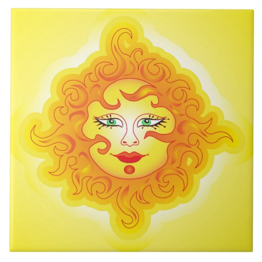 Fliese abstrakter Sun (Vorderseite)