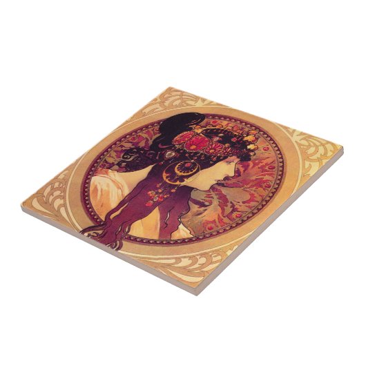 Fliese Alphonse Mucha Donna Orechini (Seite)