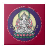 Fliese - Avalokiteshvara (Tib: Chenrezig) Mitleid (Vorderseite)