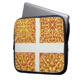 Fliese des 13. Jahrhundertsentwirft, Illustration Laptopschutzhülle (Vorderseite Links)