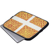 Fliese des 13. Jahrhundertsentwirft, Illustration Laptopschutzhülle (Vorne Knopf)