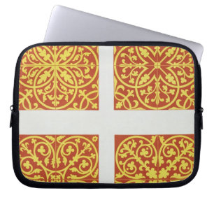 Fliese des 13. Jahrhundertsentwirft, Illustration Laptopschutzhülle