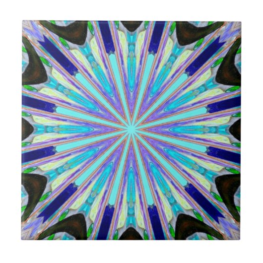 Fliese des blauen Sternes mit 12 Punkten (Vorderseite)