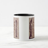 Fliese, die Adam und Eve, römisch darstellt Tasse (Zentrum)