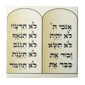 Fliese mit zehn Geboten (Vorderseite)