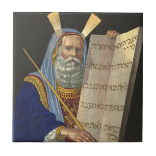Fliese "Moses and the Zen Gebote"