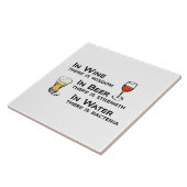 Fliese oder Trivet mit Wein-und (Seite)