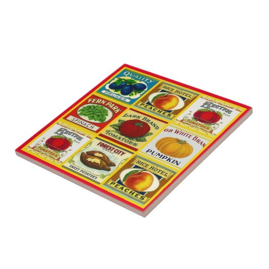 Fliese Trivet Vintage Küchen-eingemachte (Seite)