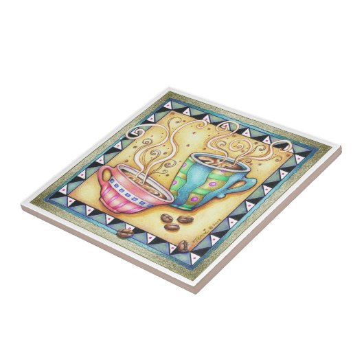 FLIESE, UNTERSETZER - COOLE BOHNEN! KAFFEE-KUNST (Seite)