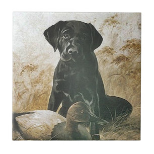 Fliese Vintage Jagdhund Welpe Lab Retriever Lockvo