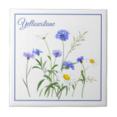 Fliesec$trivet-yellowstone-Wildblumen Fliese (Vorderseite)