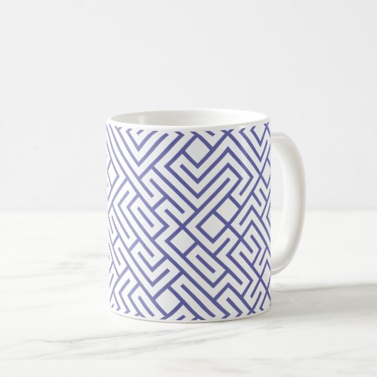 Fliesen 10 DRUCKEN Generativ (Periwinkle Linien) Kaffeetasse (VorderseiteRechts)