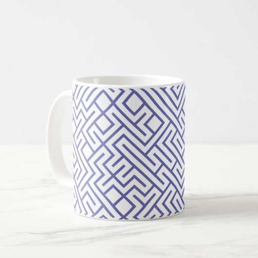 Fliesen 10 DRUCKEN Generativ (Periwinkle Linien) Kaffeetasse (Vorderseite Links)