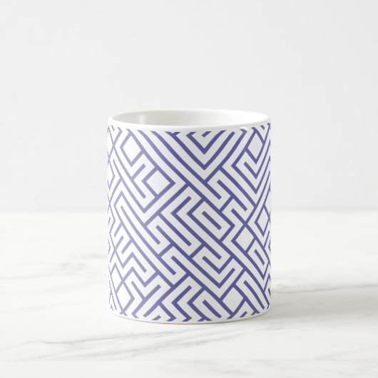 Fliesen 10 DRUCKEN Generativ (Periwinkle Linien) Kaffeetasse (Mittel)